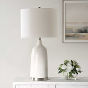 Casa Bella Living Off- White Ceramic Table Lamp
