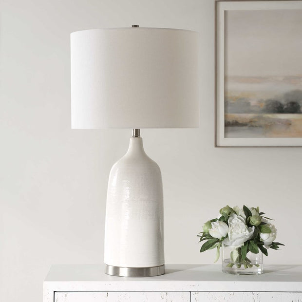 Casa Bella Living Off- White Ceramic Table Lamp
