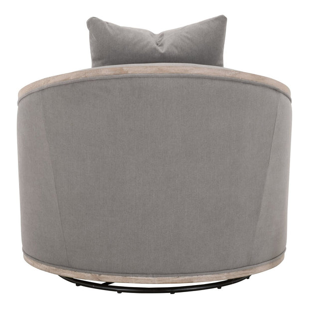 Essentials For Living Paxton Swivel Club Chair ~ LiveSmart Peyton-Slate, Natural Gray Oak