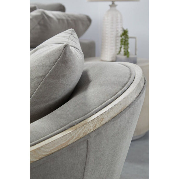 Essentials For Living Paxton Swivel Club Chair ~ LiveSmart Peyton-Slate, Natural Gray Oak