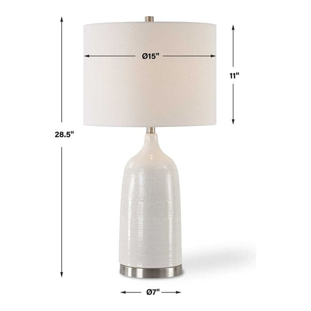 Casa Bella Living Off- White Ceramic Table Lamp