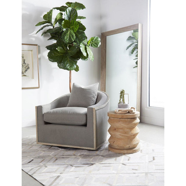 Essentials For Living Paxton Swivel Club Chair ~ LiveSmart Peyton-Slate, Natural Gray Oak