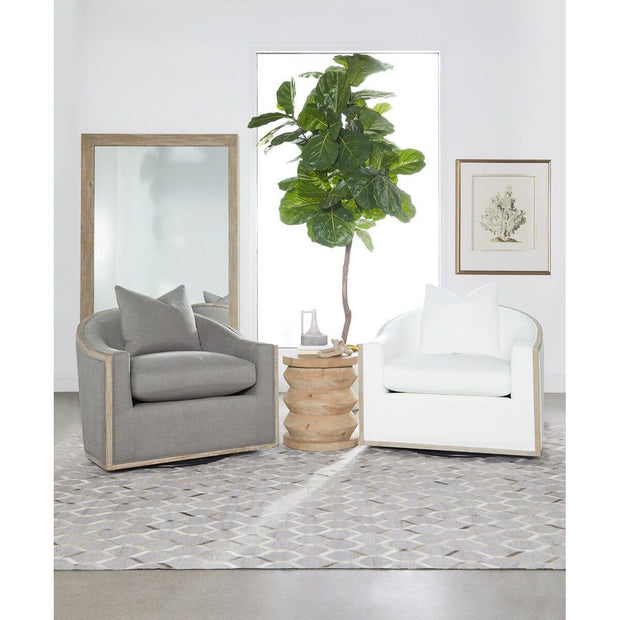 Essentials For Living Paxton Swivel Club Chair ~ LiveSmart Peyton-Slate, Natural Gray Oak