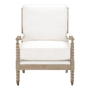 Essentials For Living Rouleau Club Chair~ LiveSmart Peyton-Pearl, Natural Gray Oak