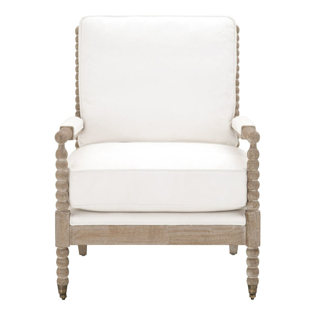 Essentials For Living Rouleau Club Chair~ LiveSmart Peyton-Pearl, Natural Gray Oak