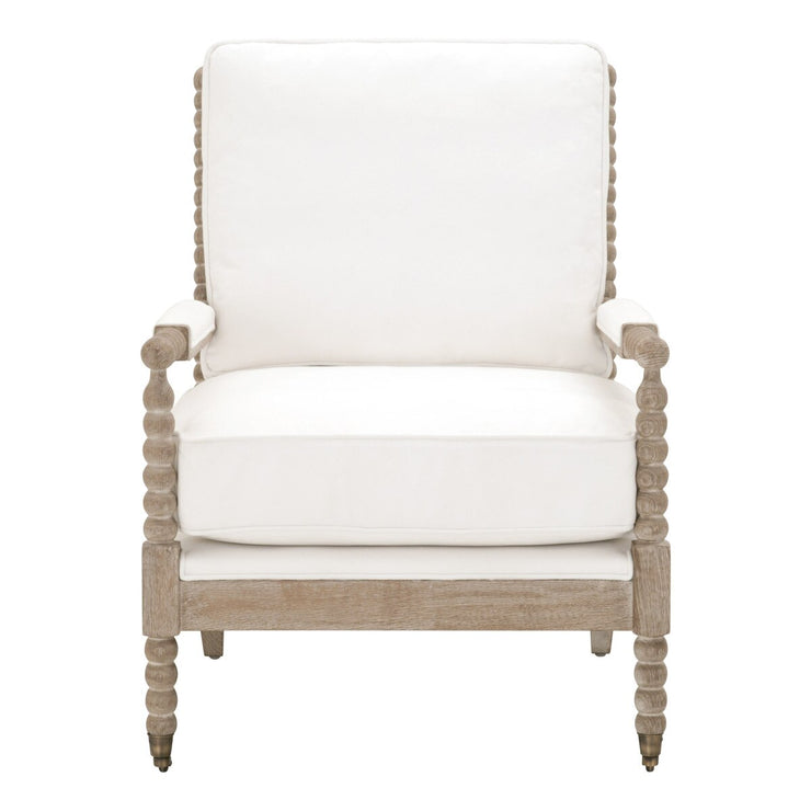 Essentials For Living Rouleau Club Chair~ LiveSmart Peyton-Pearl, Natural Gray Oak