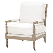 Essentials For Living Rouleau Club Chair~ LiveSmart Peyton-Pearl, Natural Gray Oak