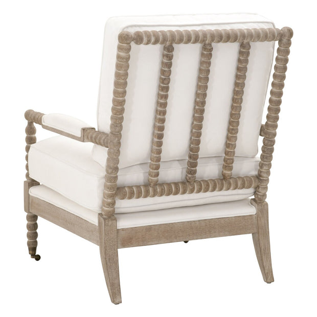 Essentials For Living Rouleau Club Chair~ LiveSmart Peyton-Pearl, Natural Gray Oak