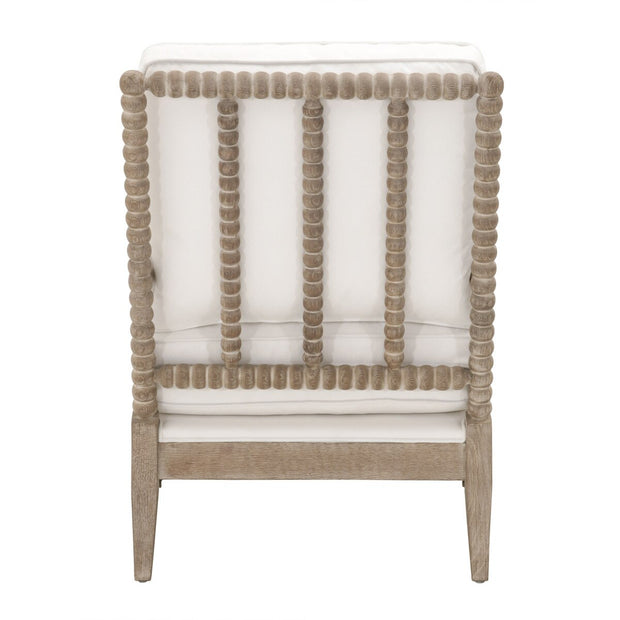Essentials For Living Rouleau Club Chair~ LiveSmart Peyton-Pearl, Natural Gray Oak