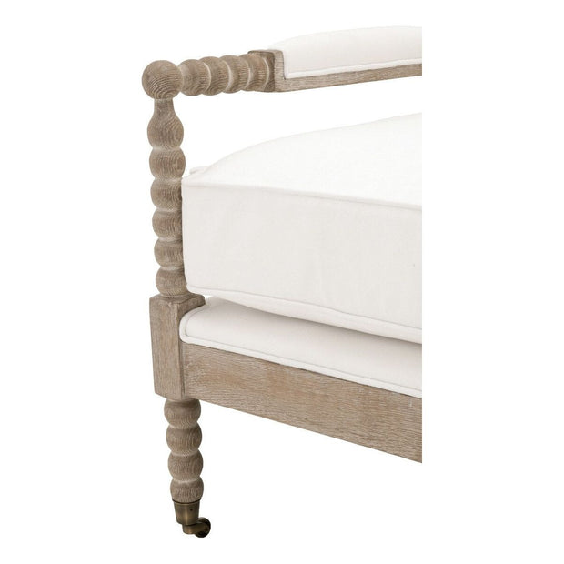 Essentials For Living Rouleau Club Chair~ LiveSmart Peyton-Pearl, Natural Gray Oak