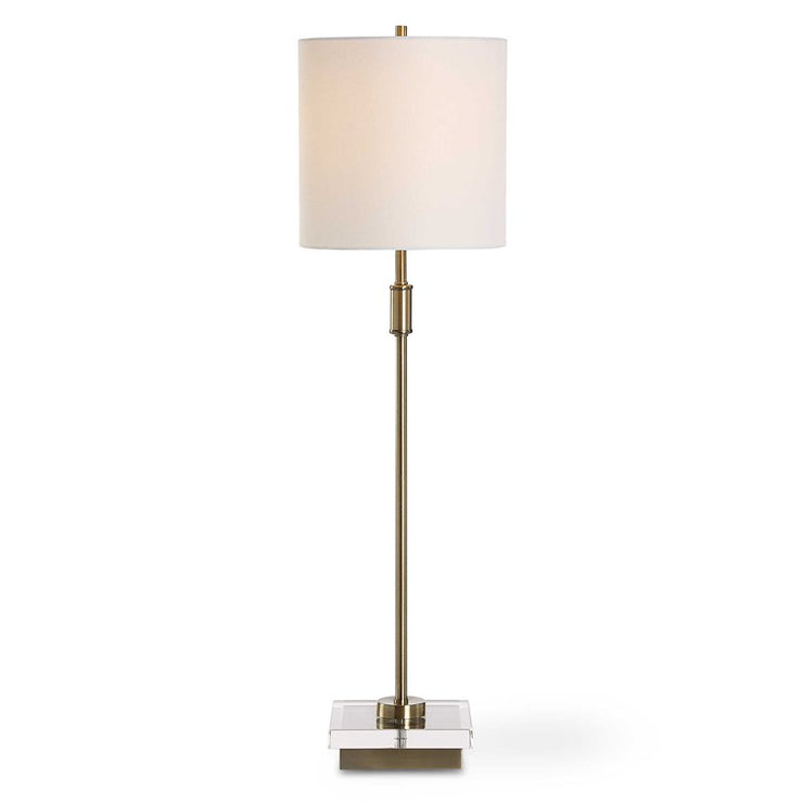 Casa Bella Living Metal Crystal Antique Brass Buffet Lamp