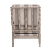 Essentials For Living Rouleau Club Chair ~ Stanebridge-Pewter, Natural Gray Oak