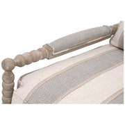 Essentials For Living Rouleau Club Chair ~ Stanebridge-Pewter, Natural Gray Oak