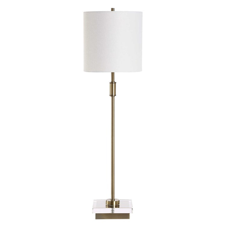 Casa Bella Living Metal Crystal Antique Brass Buffet Lamp