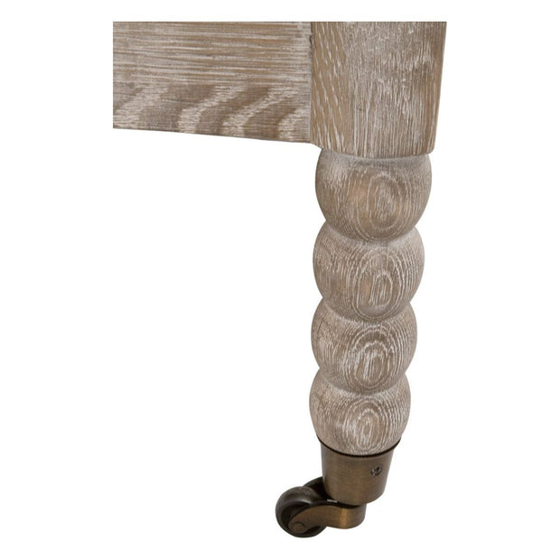 Essentials For Living Rouleau Club Chair ~ Stanebridge-Pewter, Natural Gray Oak