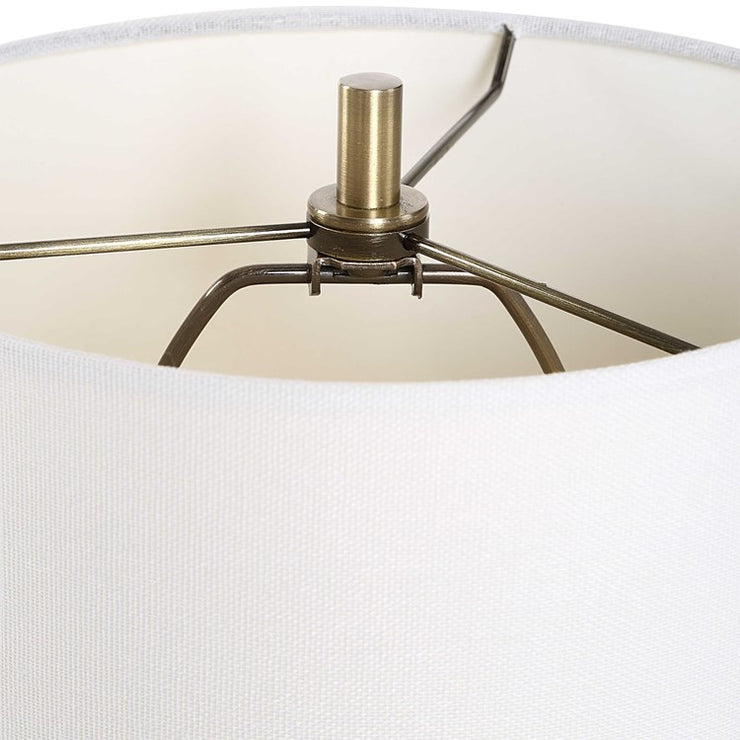 Casa Bella Living Metal Crystal Antique Brass Buffet Lamp