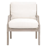 Essentials For Living Stratton Club Chair ~ LiveSmart Boucle-Snow, Natural Gray Beech