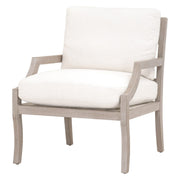 Essentials For Living Stratton Club Chair ~ LiveSmart Boucle-Snow, Natural Gray Beech