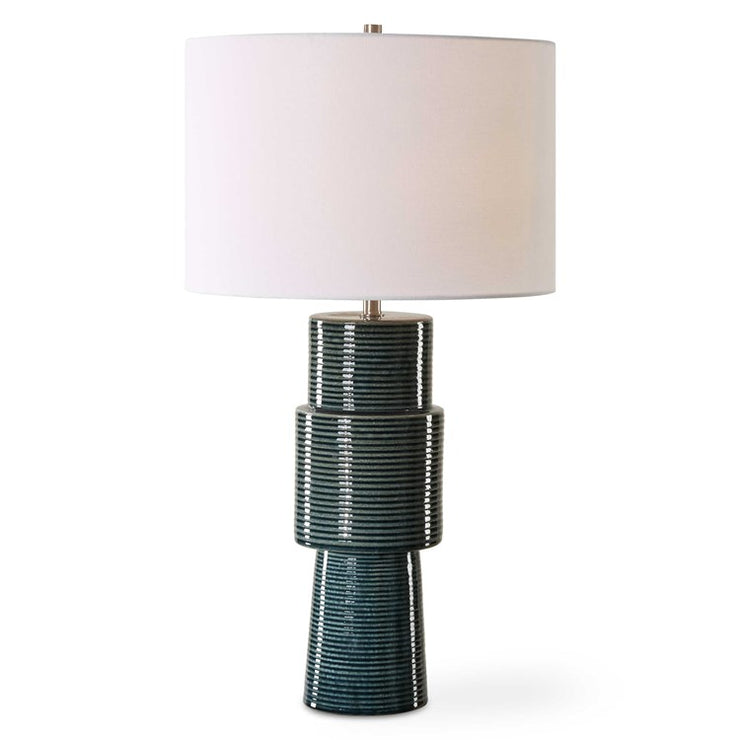 Casa Bella Living Teal Ceramic Table Lamp