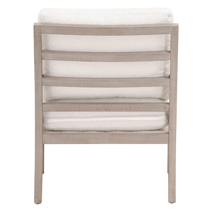 Essentials For Living Stratton Club Chair ~ LiveSmart Boucle-Snow, Natural Gray Beech
