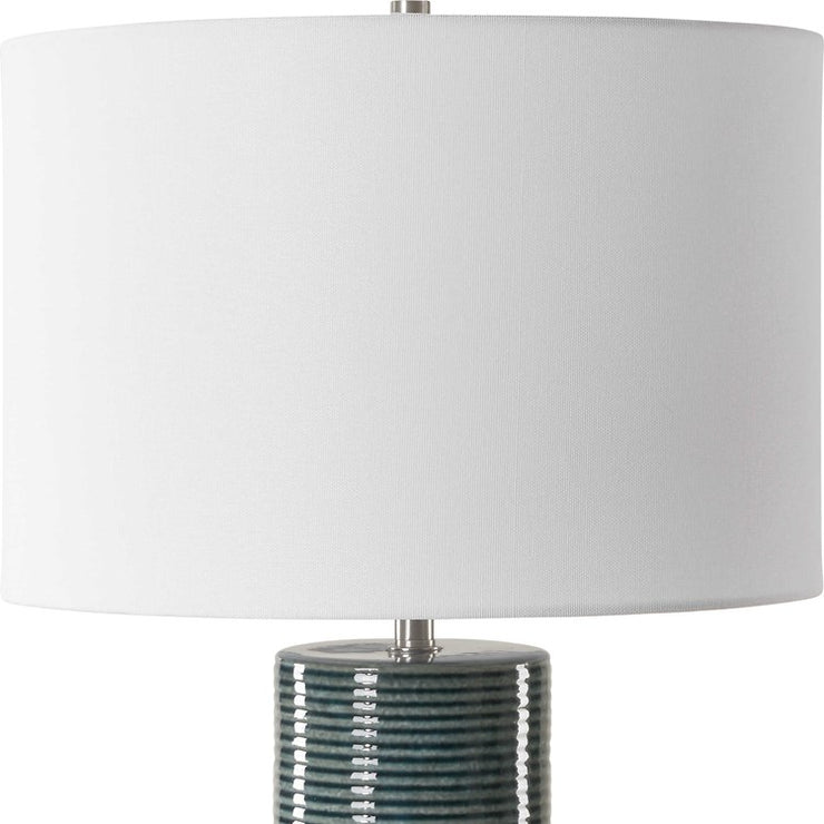 Casa Bella Living Teal Ceramic Table Lamp