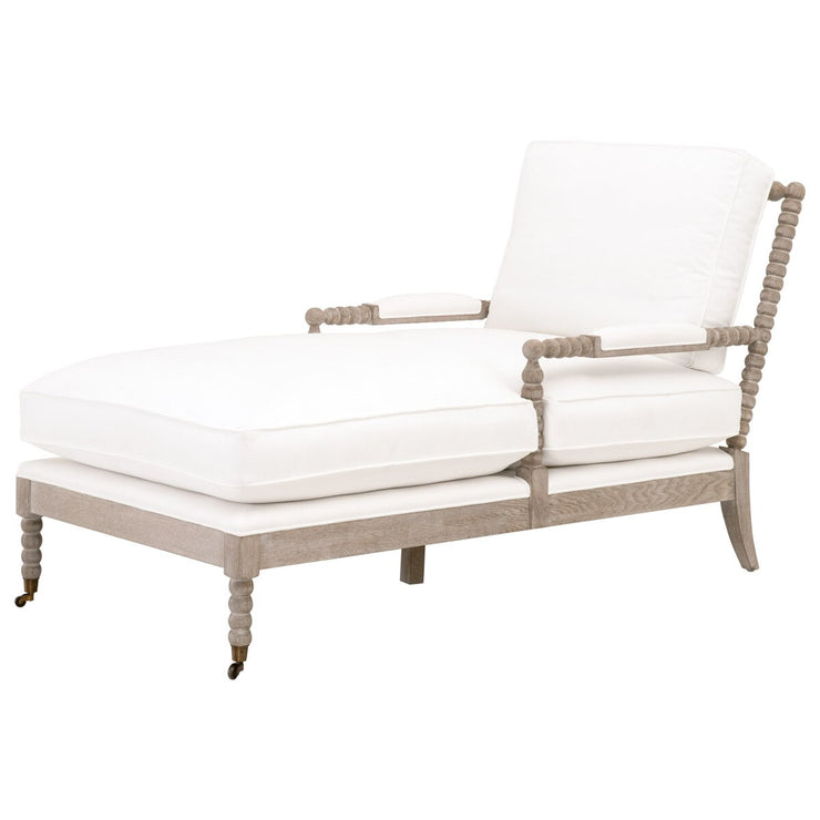 Essentials For Living Rouleau Chaise Lounge~ LiveSmart Peyton-Pearl, Natural Gray Oak