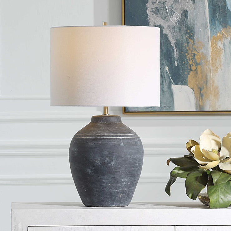Casa Bella Living Weathered Black Finish Table Lamp
