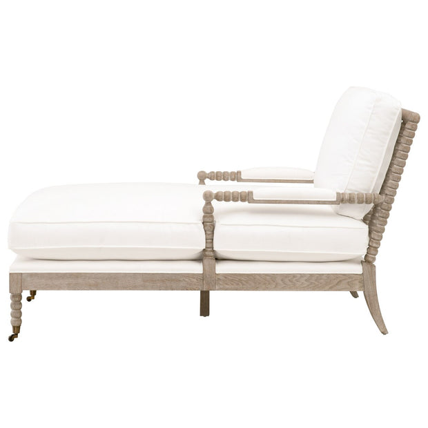 Essentials For Living Rouleau Chaise Lounge~ LiveSmart Peyton-Pearl, Natural Gray Oak
