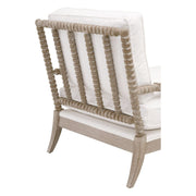 Essentials For Living Rouleau Chaise Lounge~ LiveSmart Peyton-Pearl, Natural Gray Oak