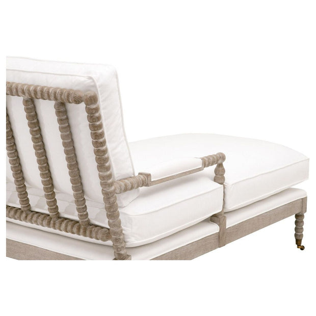 Essentials For Living Rouleau Chaise Lounge~ LiveSmart Peyton-Pearl, Natural Gray Oak
