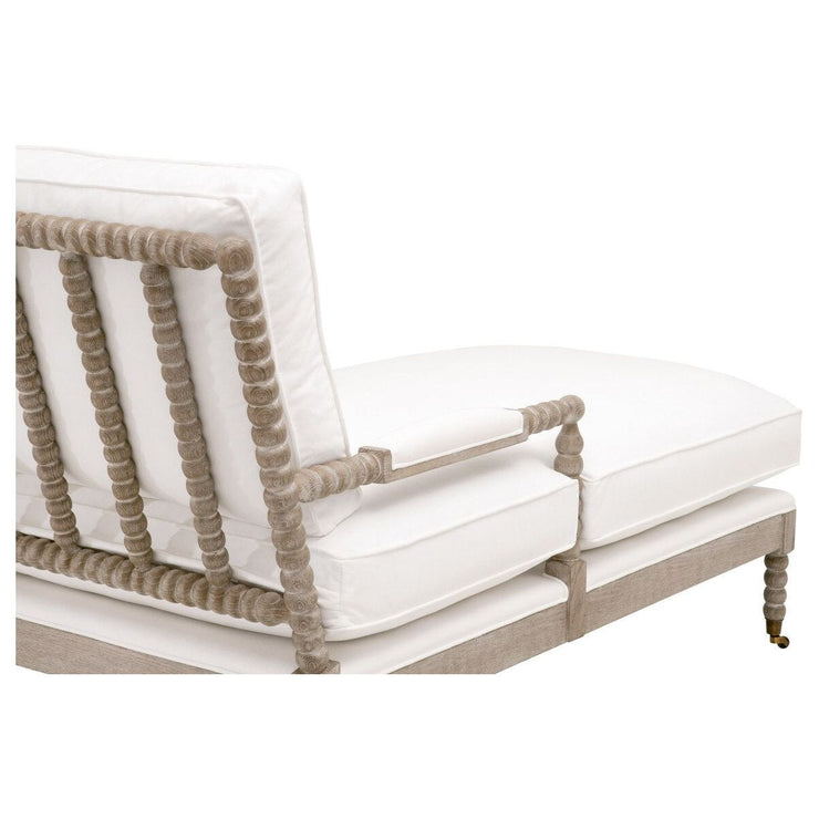 Essentials For Living Rouleau Chaise Lounge~ LiveSmart Peyton-Pearl, Natural Gray Oak
