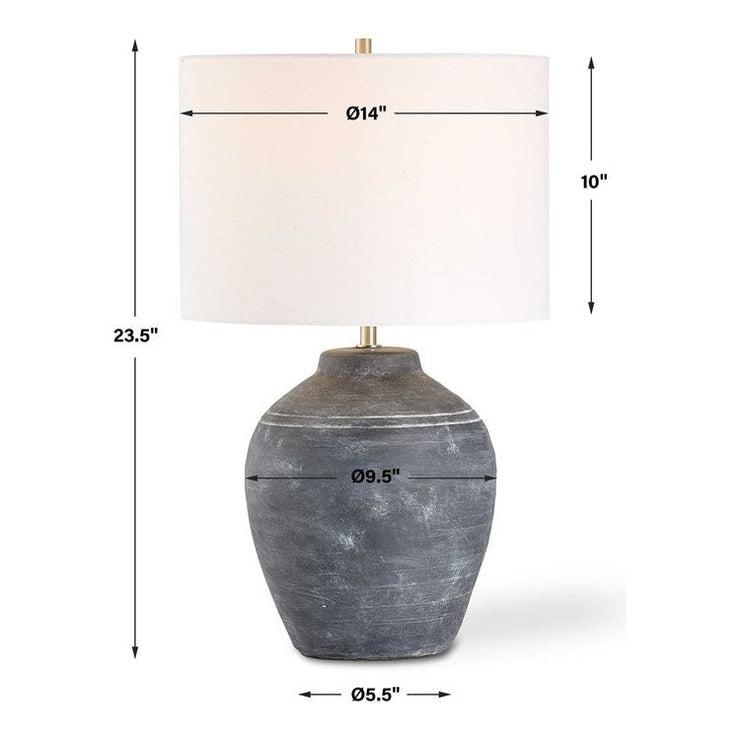 Casa Bella Living Weathered Black Finish Table Lamp