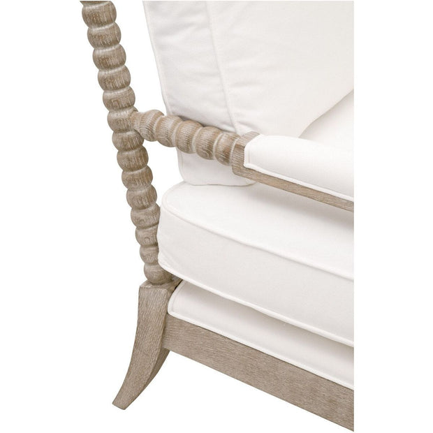 Essentials For Living Rouleau Chaise Lounge~ LiveSmart Peyton-Pearl, Natural Gray Oak