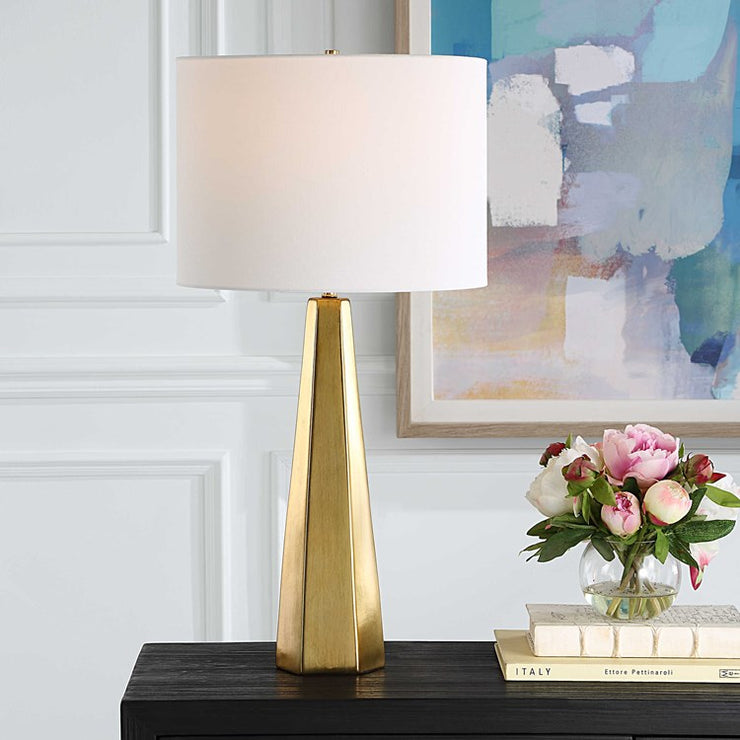 Casa Bella Living All Gold Ceramic Table Lamp ~ LAST CHANCE SALE ~ LIMITED QUANTITY