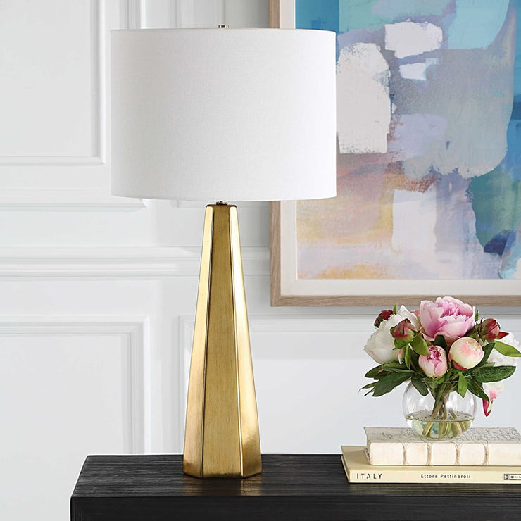 Casa Bella Living All Gold Ceramic Table Lamp ~ LAST CHANCE SALE ~ LIMITED QUANTITY