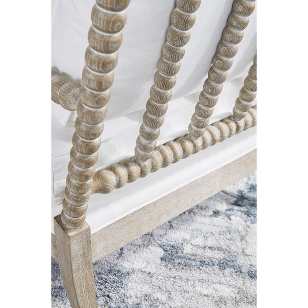 Essentials For Living Rouleau Chaise Lounge~ LiveSmart Peyton-Pearl, Natural Gray Oak