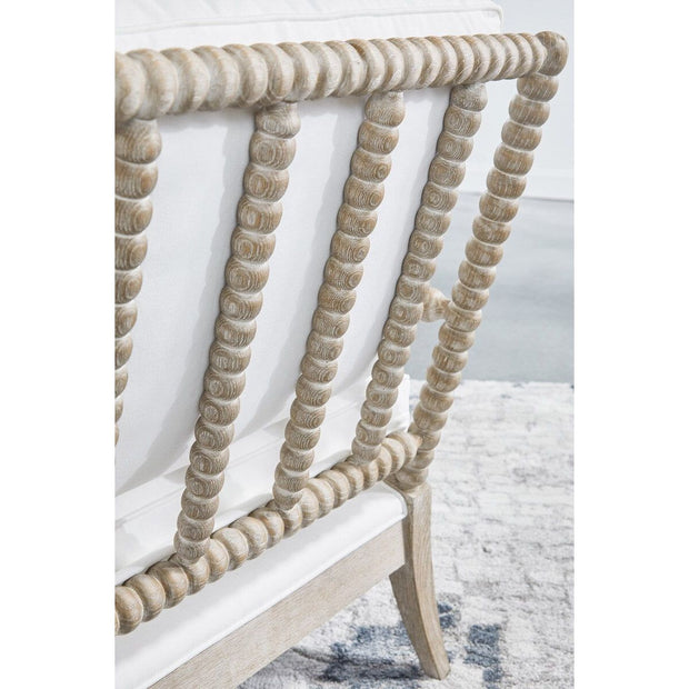 Essentials For Living Rouleau Chaise Lounge~ LiveSmart Peyton-Pearl, Natural Gray Oak