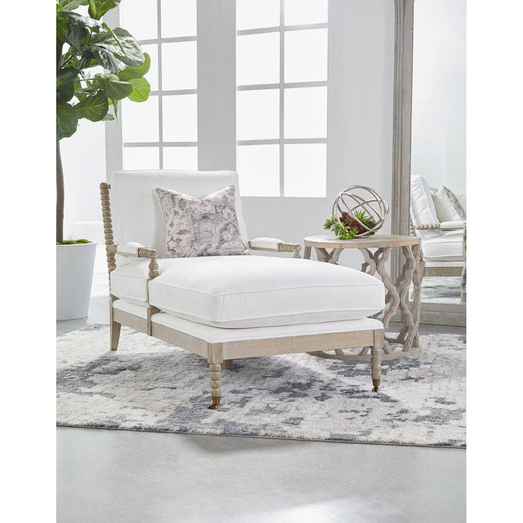 Essentials For Living Rouleau Chaise Lounge~ LiveSmart Peyton-Pearl, Natural Gray Oak