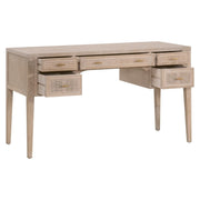 Essentials For Living Cane Desk ~ Smoke Gray Oak, Smoke Gray Cane