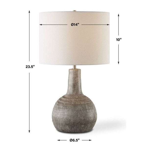 Casa Bella Living Ivory With Black Undertones Ceramic Table Lamp