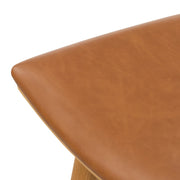 Four Hands Union Bar Stool ~ Sierra Butterscotch Faux Leather Cushioned Saddle Style Seat
