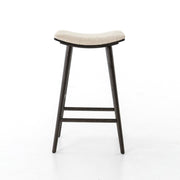 Four Hands Union Bar Stool ~ Essence Natural Fabric Cushioned Saddle Style Seat