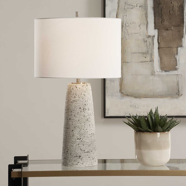 Casa Bella Living Distressed Stone Finish Table Lamp