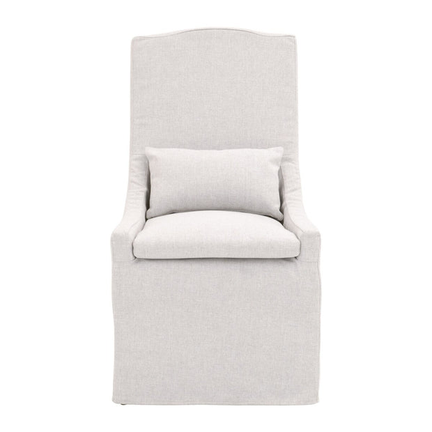 Essentials For Living Adele Outdoor Slipcover Dining Chair ~ Performance Blanca, Gray Teak