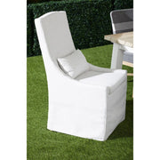 Essentials For Living Adele Outdoor Slipcover Dining Chair ~ Performance Blanca, Gray Teak
