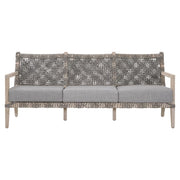 Essentials For Living Costa Outdoor 77” Sofa ~ Dove Flat Rope, Performance Dove, Gray Teak