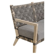 Essentials For Living Costa Outdoor 77” Sofa ~ Dove Flat Rope, Performance Dove, Gray Teak