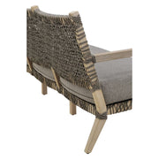 Essentials For Living Costa Outdoor 77” Sofa ~ Dove Flat Rope, Performance Dove, Gray Teak