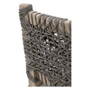 Essentials For Living Costa Outdoor Counter Stool ~ Dove Flat Rope, Performance Dove, Gray Teak