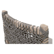 Essentials For Living Costa Outdoor Counter Stool ~ Dove Flat Rope, Performance Dove, Gray Teak